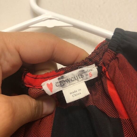 J Crew girls Crewcuts Red Buffalo Plaid one piece Jumper jumpsuit romper 5 - Picture 9 of 13